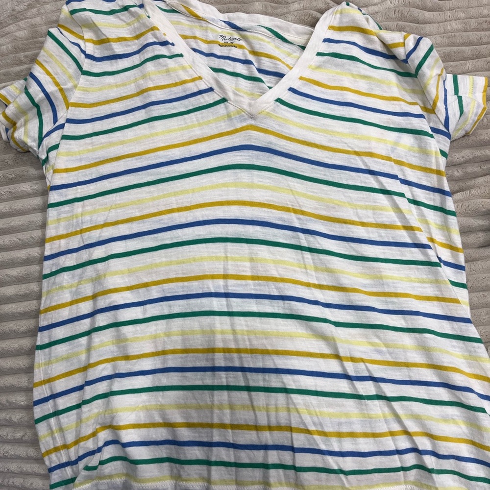 Striped V-Neck T-Shirt